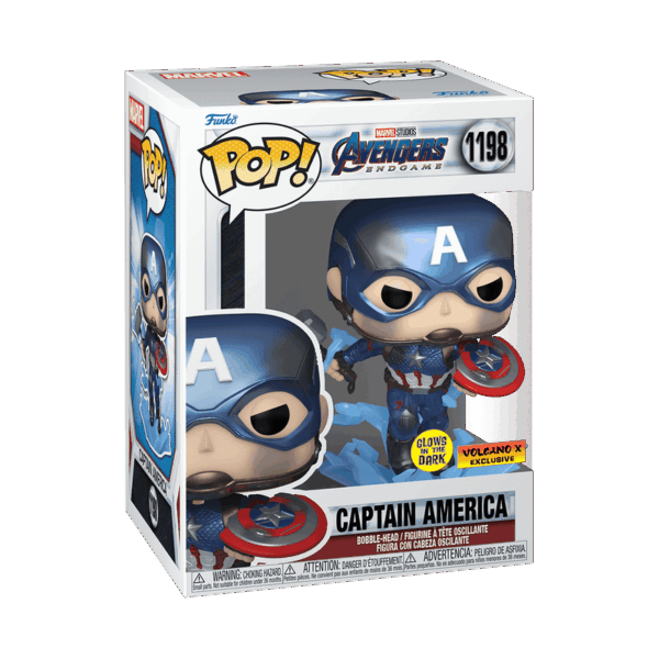 Captain America with Mjölnir (gitd) #1198 (exclusivo Volcano X)