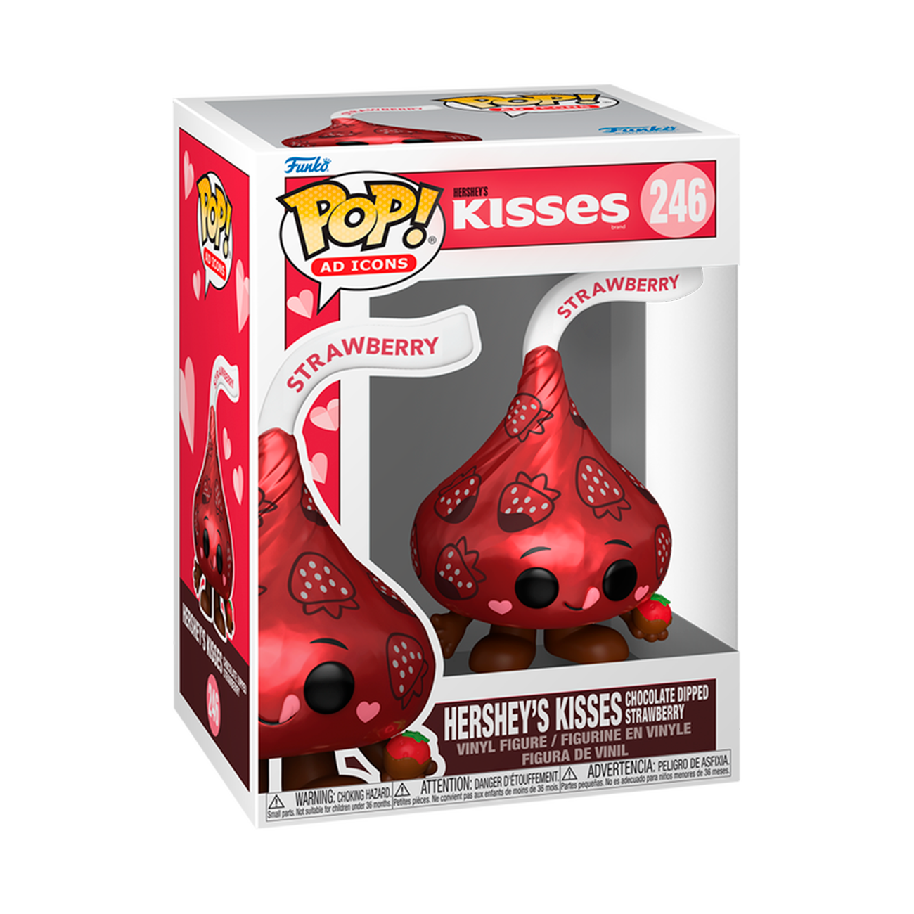 Funko Pop Hershey Kisses de Fresa #246 – Figura coleccionable de la línea Ad Icons