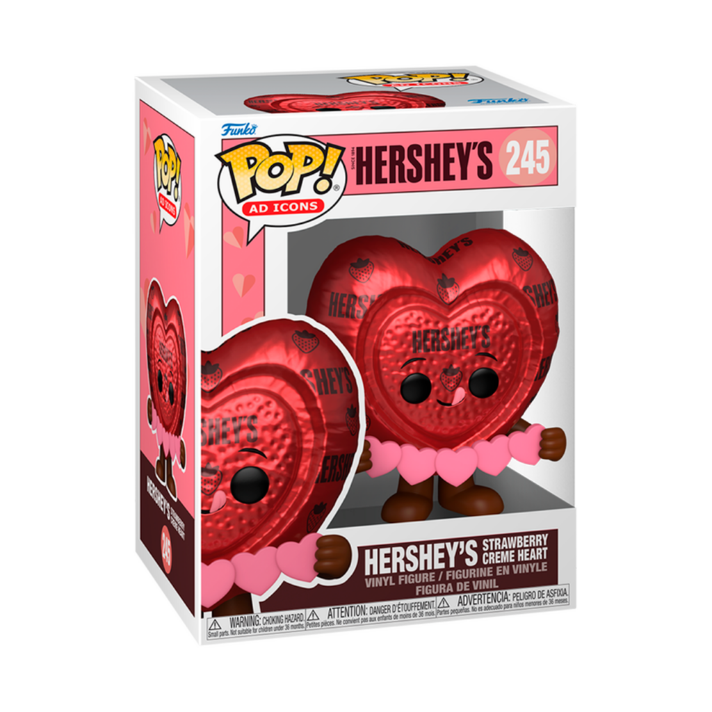 Funko Pop Hershey's Heart San Valentín #245 – Figura coleccionable de la línea Ad Icons