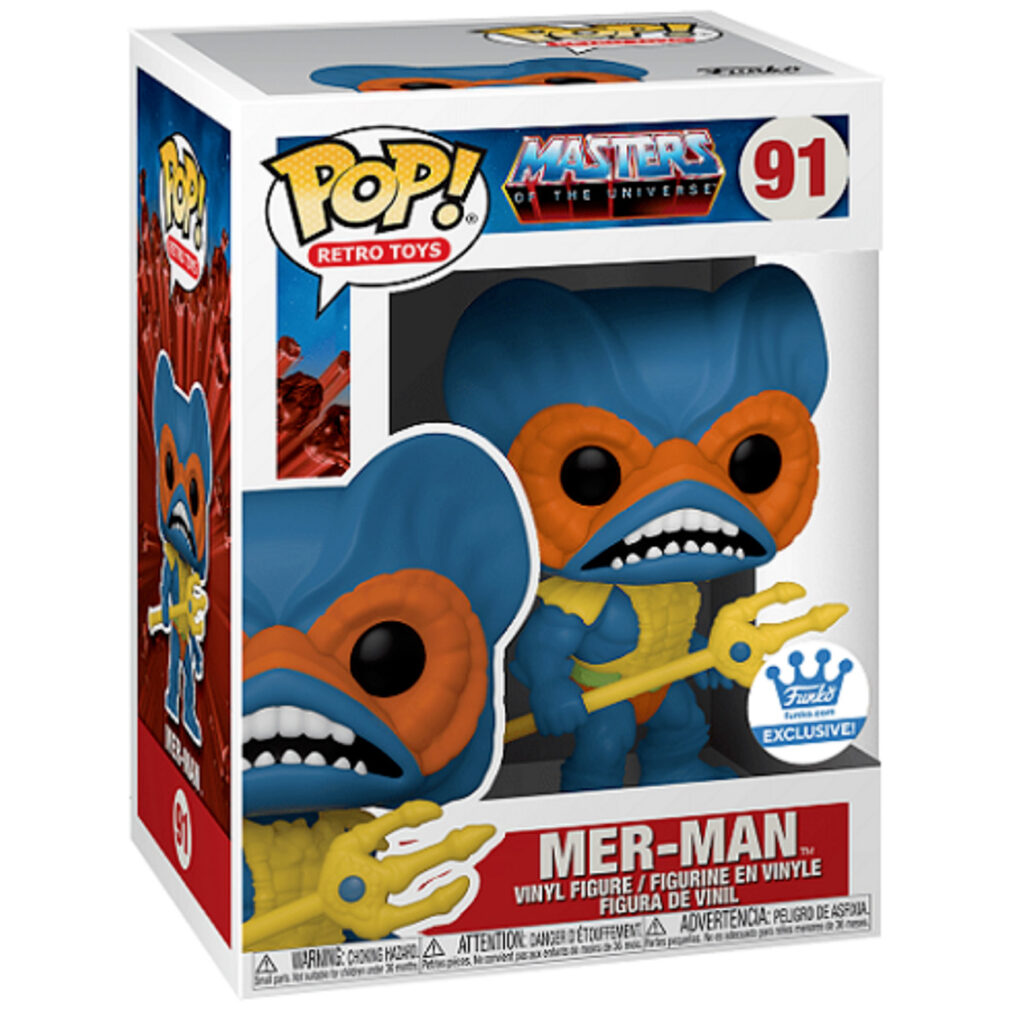 Funko Pop Mer-Man MOTU número 91 edición exclusiva Funko Shop figura de vinilo