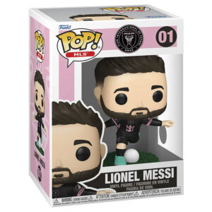 Funko Pop Messi Inter Miami #01 – figura de vinilo coleccionable de Lionel Messi con uniforme rosado
