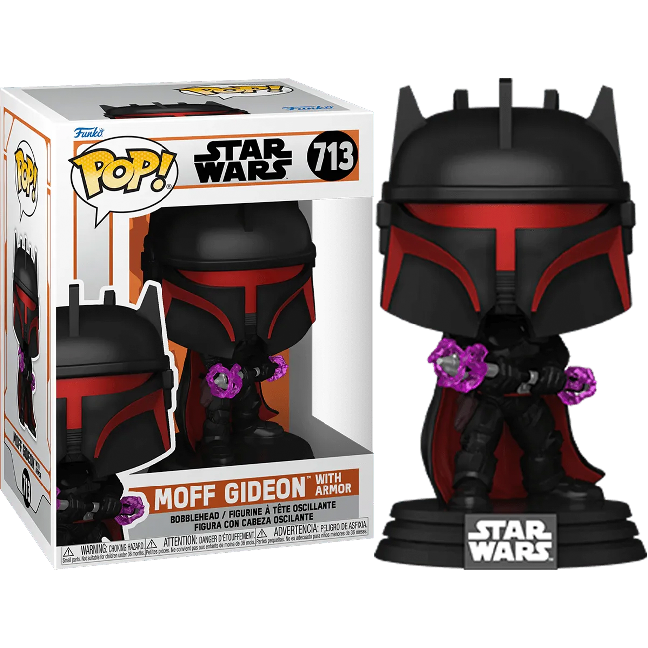 Funko Pop Moff Gideon with Armor número 713 de Star Wars The Mandalorian