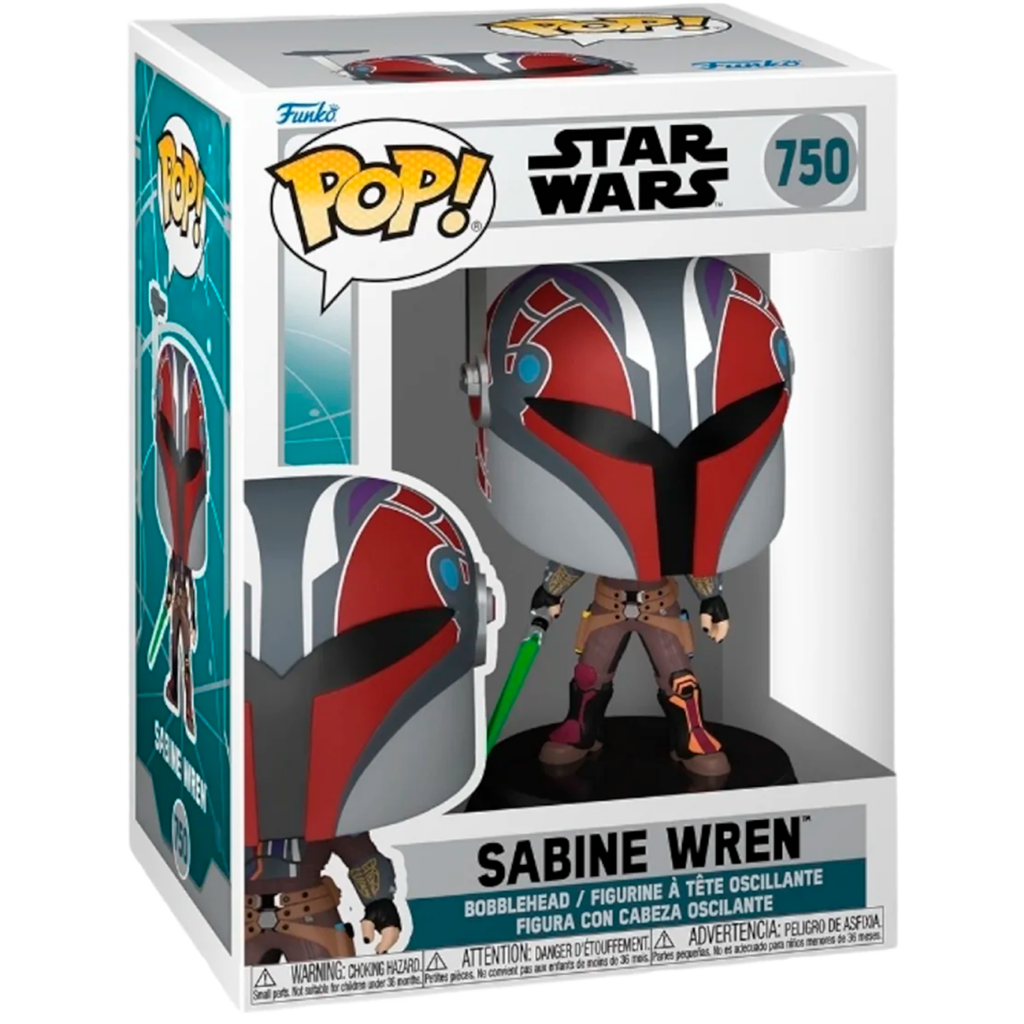 Funko Pop Sabine Wren #750 de Star Wars con sable verde