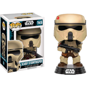 Funko Pop Scarif Stormtrooper #145 de Star Wars en caja