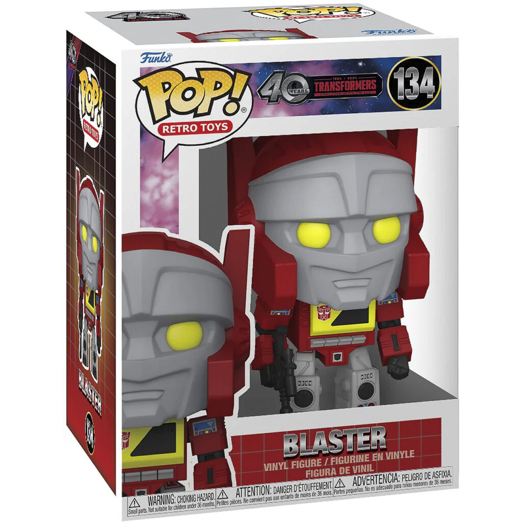 Funko Pop Transformers Blaster #134 – figura coleccionable retro de vinilo