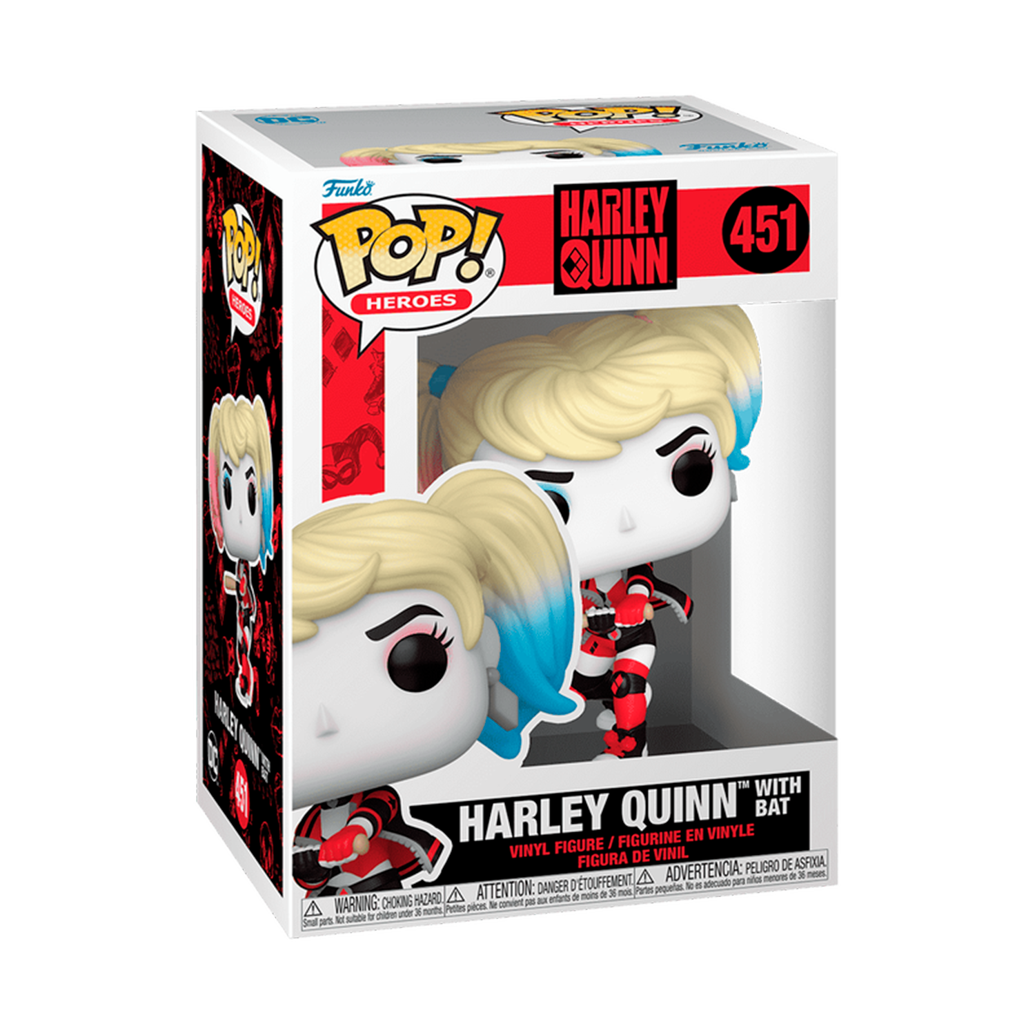 Funko Pop Harley Quinn con bate número 451 de la línea DC Comics