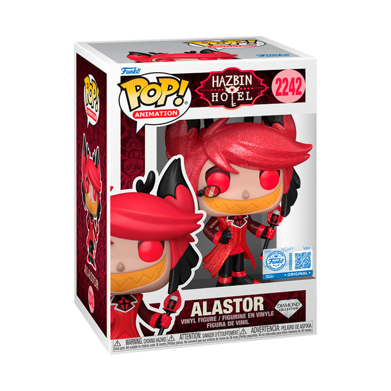 Funko Pop Alastor Diamond de Hazbin Hotel – figura coleccionable edición exclusiva con acabado brillante