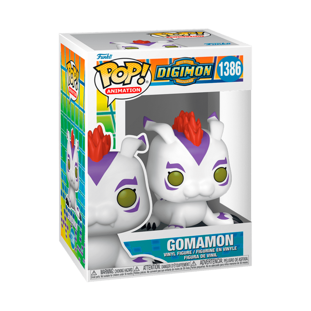 Funko Pop Digimon Gomamon vaulted en su caja