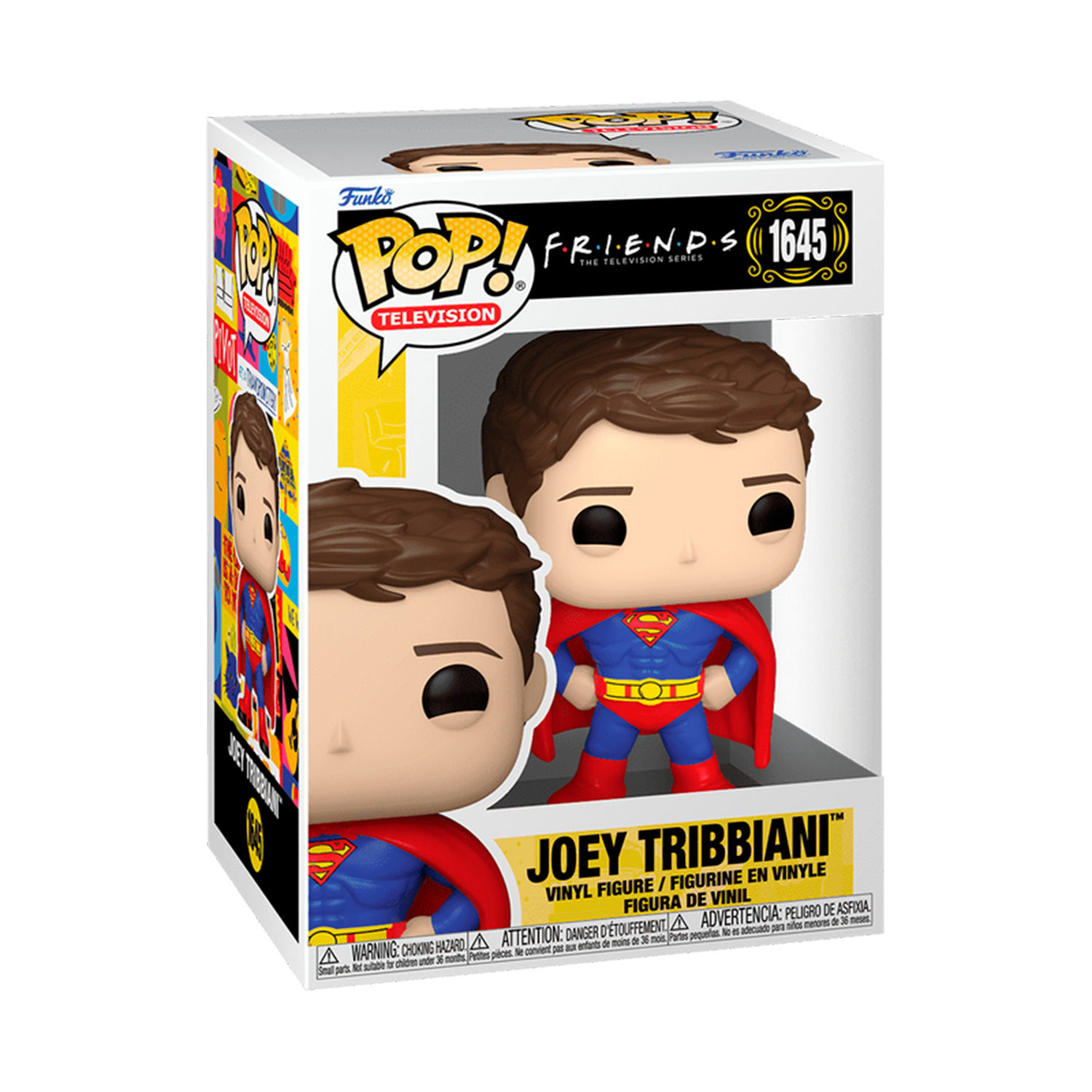 Funko Pop Friends Joey Tribbiani Superman 1645 en su caja