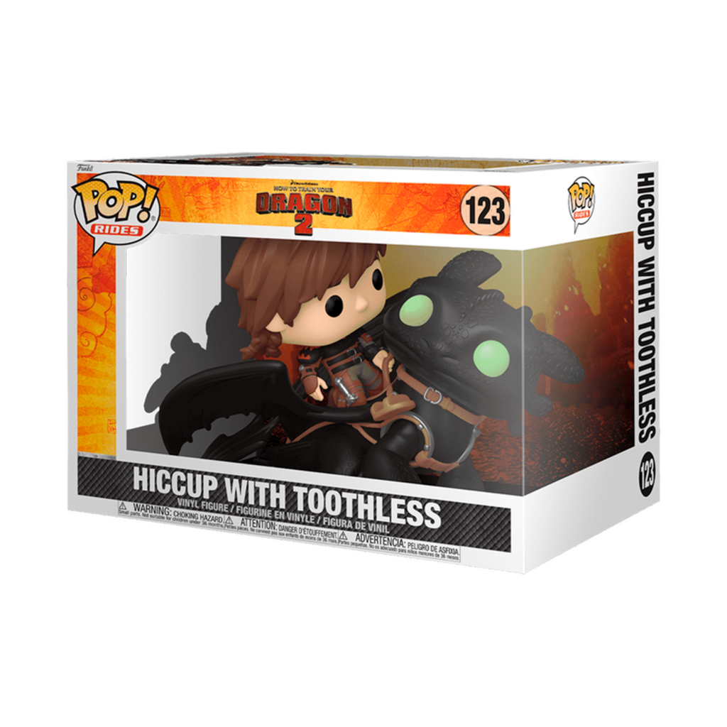 Funko Pop Hipo y Chimuelo Ride Hiccup Toothless en su caja