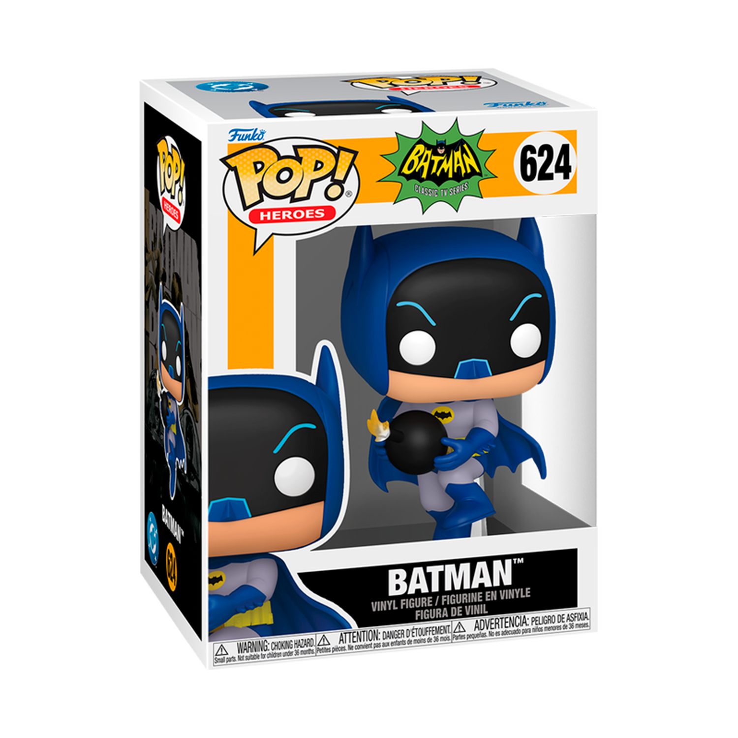 Funko Pop Batman 624 w Bomb de DC Comics en su caja