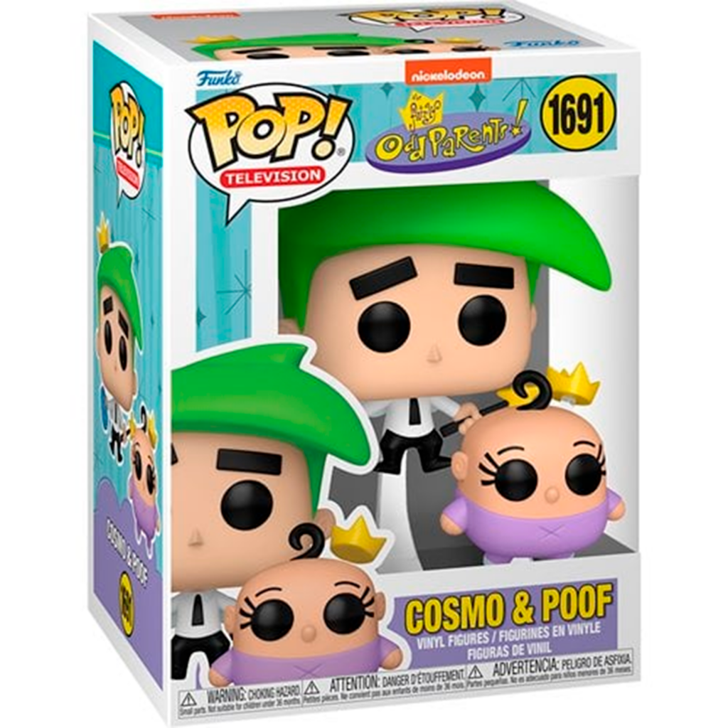 Funko Pop Padrinos Mágicos Cosmo 1691 en su caja