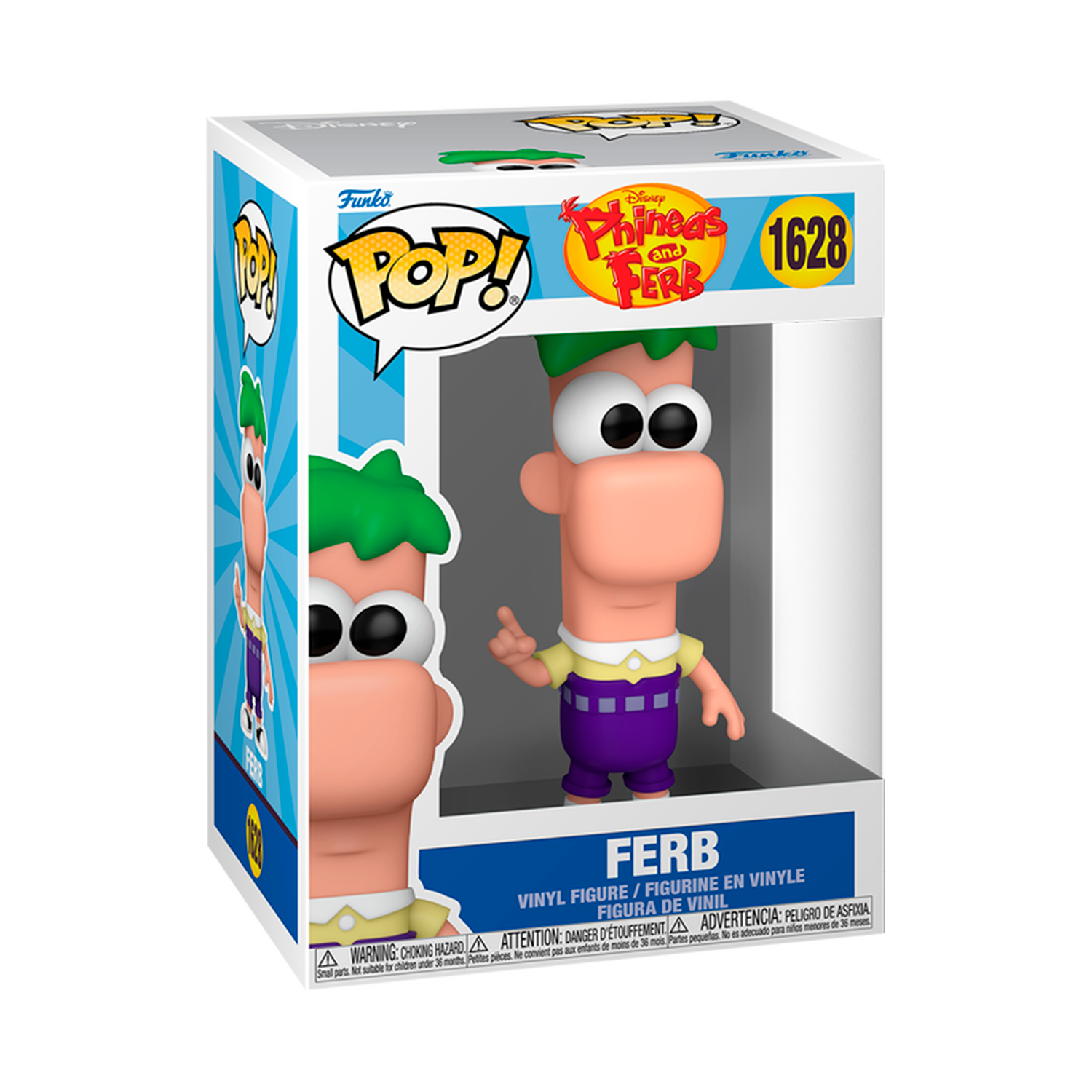 Funko Pop Phineas y Ferb Ferb en su caja