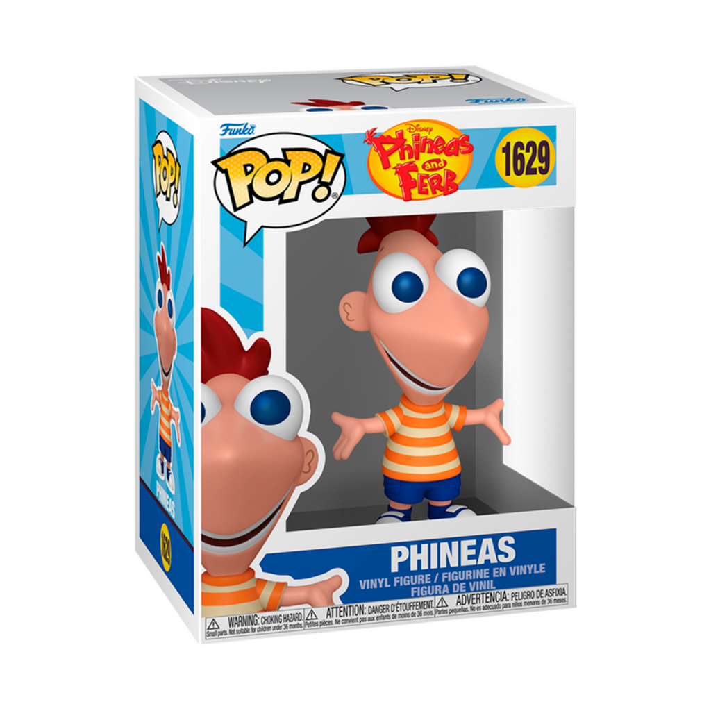 Funko Pop Phineas y Ferb Phineas en su caja