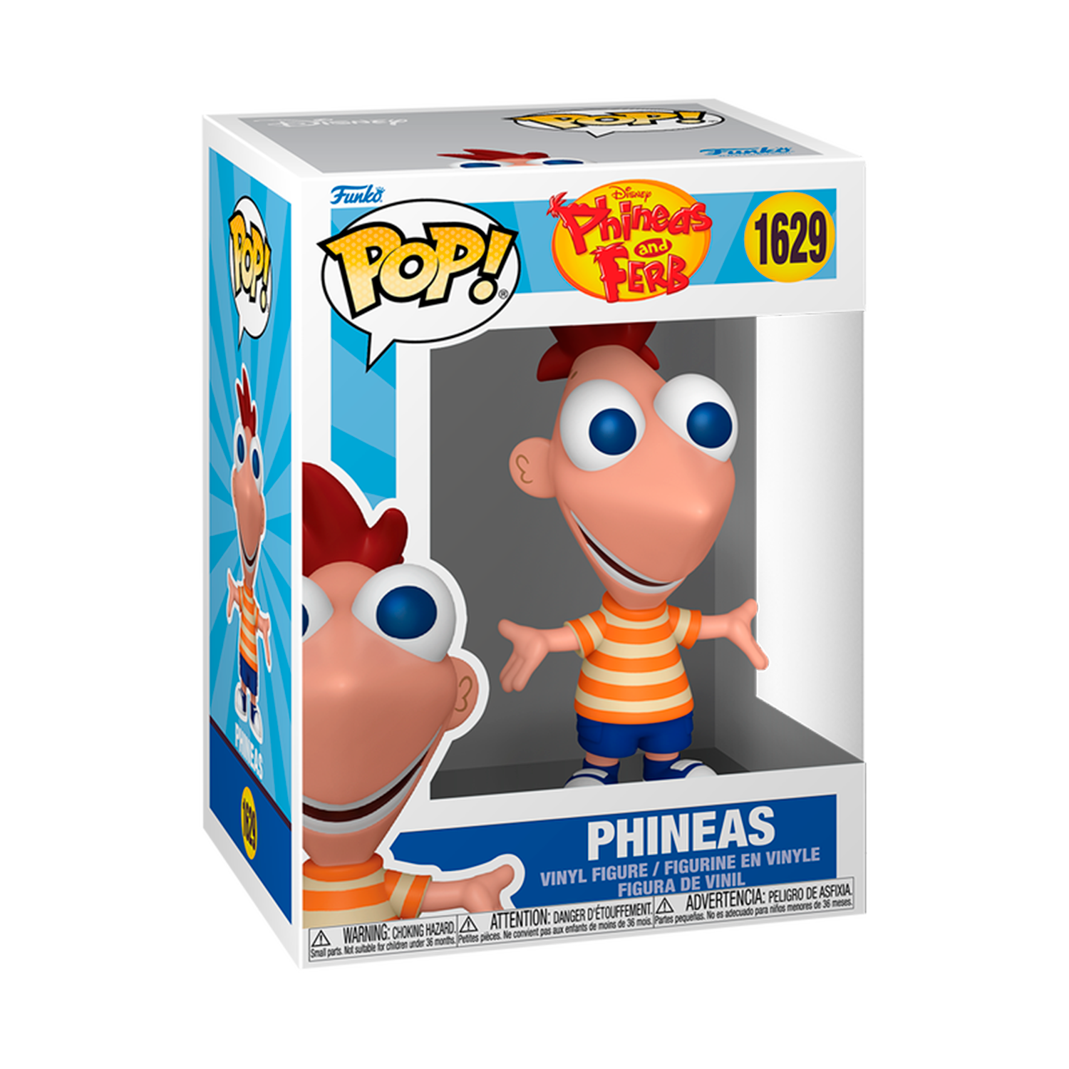 Funko Pop Phineas y Ferb Phineas en su caja