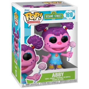 Funko Pop Plaza Sésamo Abby en su caja