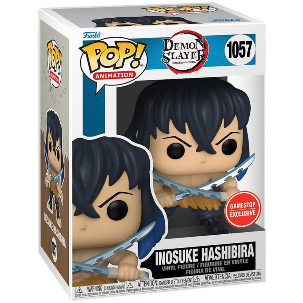 Funko Pop Inosuke #1057 metálico de Demon Slayer, exclusivo GameStop