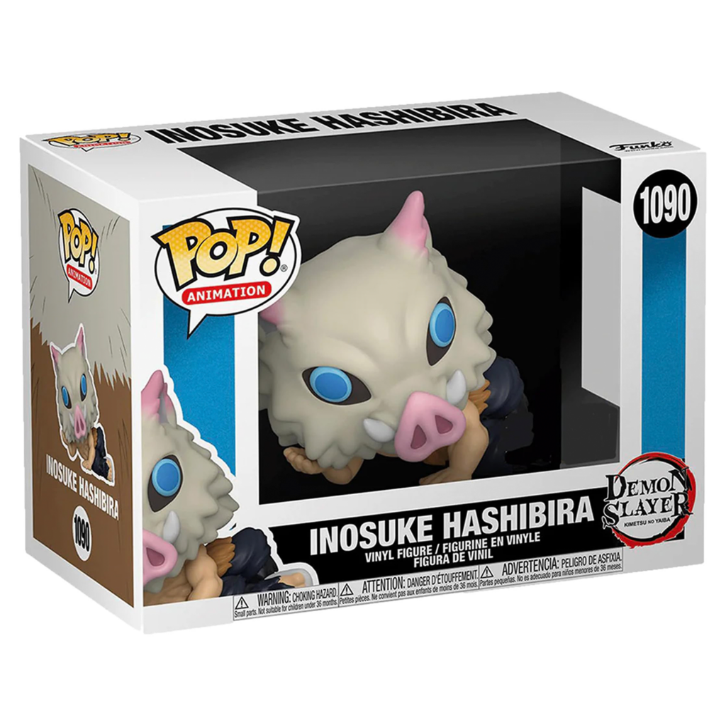 Funko Pop Inosuke #1090 acostado de Demon Slayer, exclusivo sticker SE